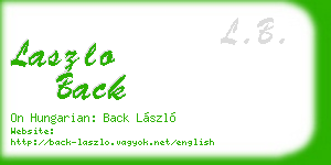 laszlo back business card